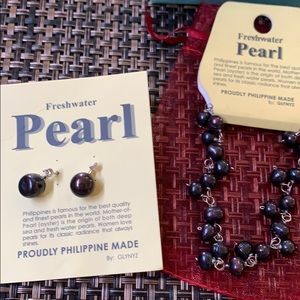 Fresh water Pearl earrings & Bracelet